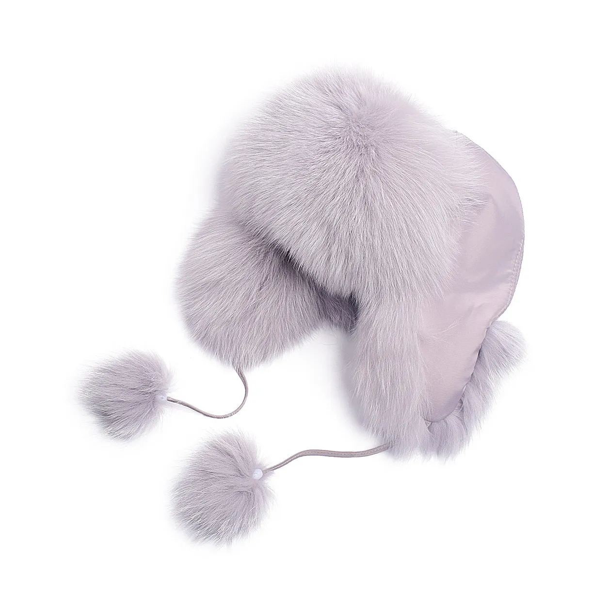 Fox hair Lei Feng hat Women's ear protection warm fur snow cap in autumn and winter