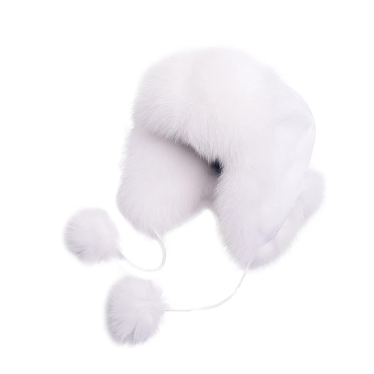 Fox hair Lei Feng hat Women's ear protection warm fur snow cap in autumn and winter