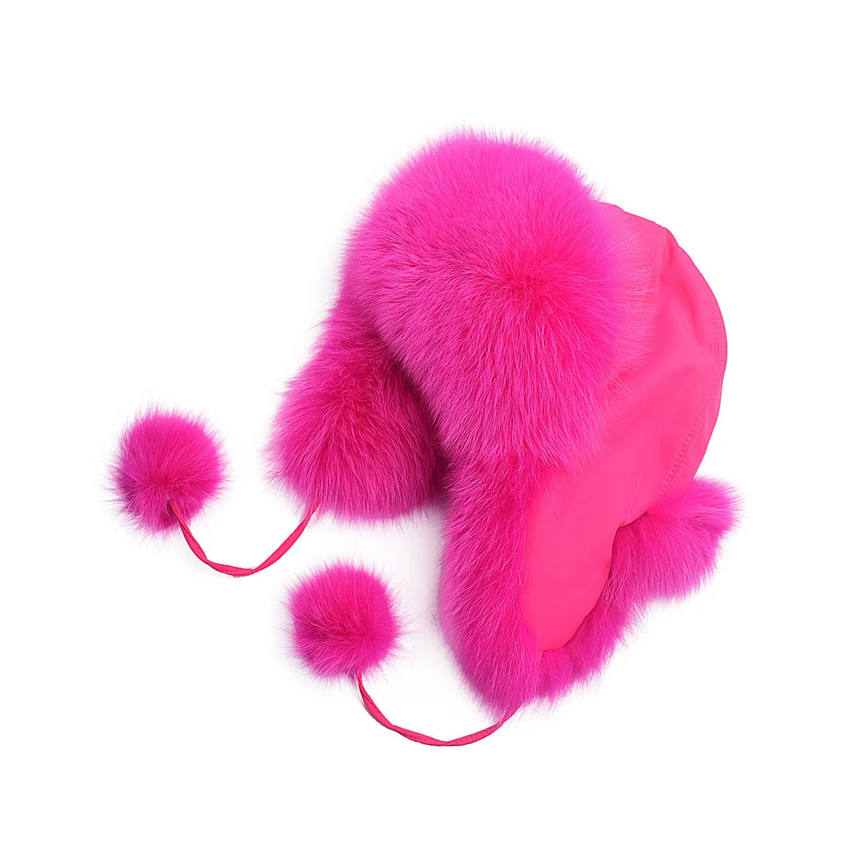 Fox hair Lei Feng hat Women's ear protection warm fur snow cap in autumn and winter