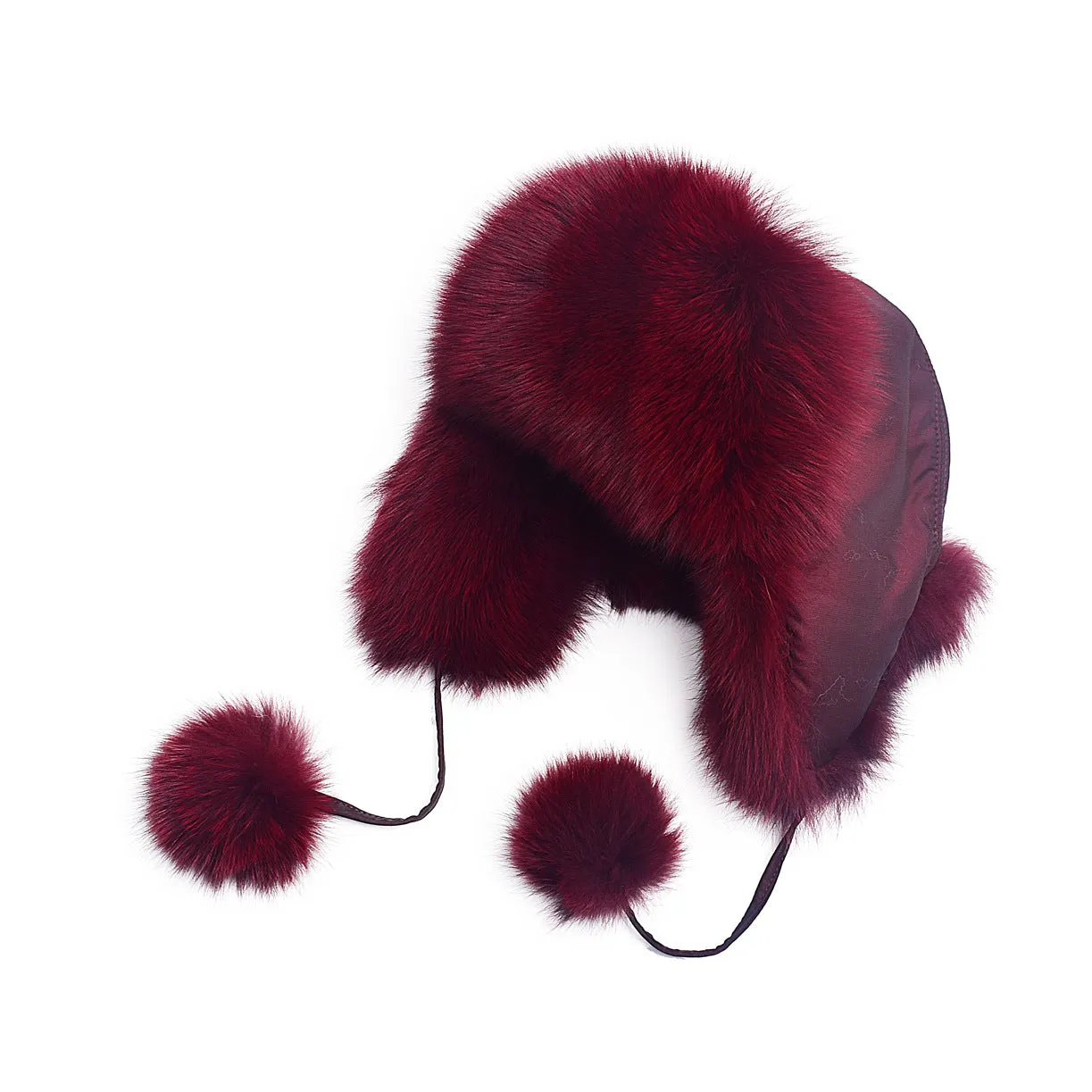 Fox hair Lei Feng hat Women's ear protection warm fur snow cap in autumn and winter