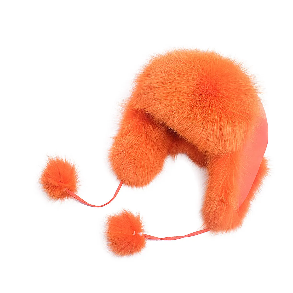 Fox hair Lei Feng hat Women's ear protection warm fur snow cap in autumn and winter