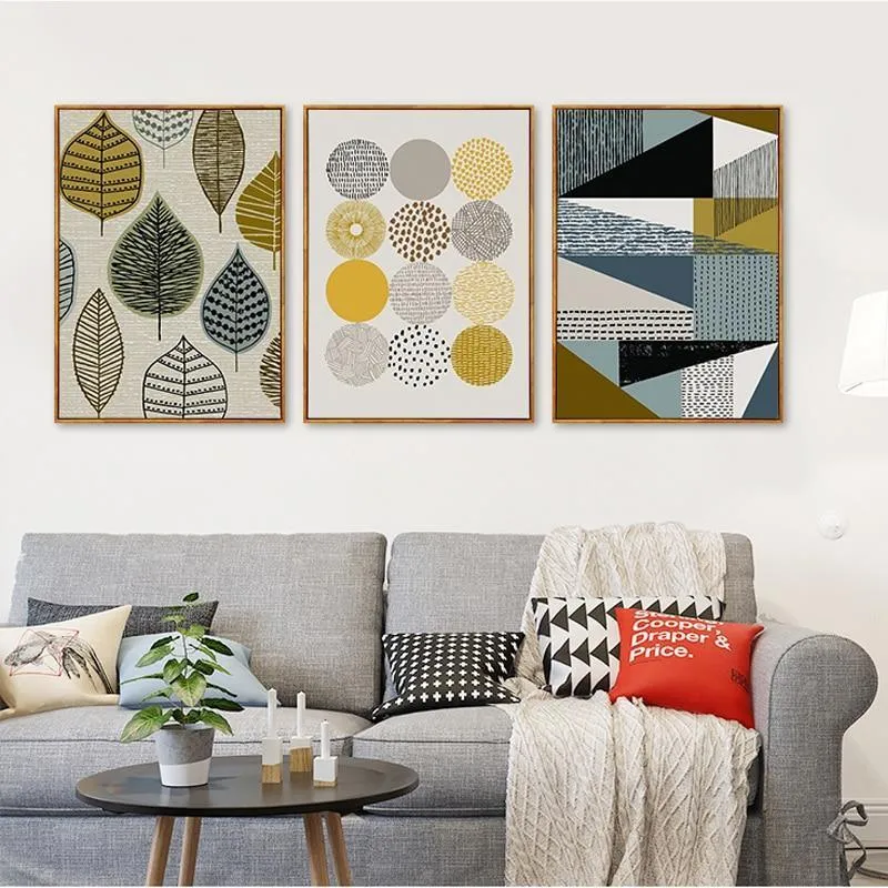 Geometric Wall Art Prints on Canvas -3 Pcs Set (60x80cm)