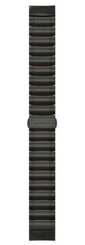 GRM Watch Band QuickFit 22 Hybrid Titanium Silicone Bracelet Carbon Grey DLC