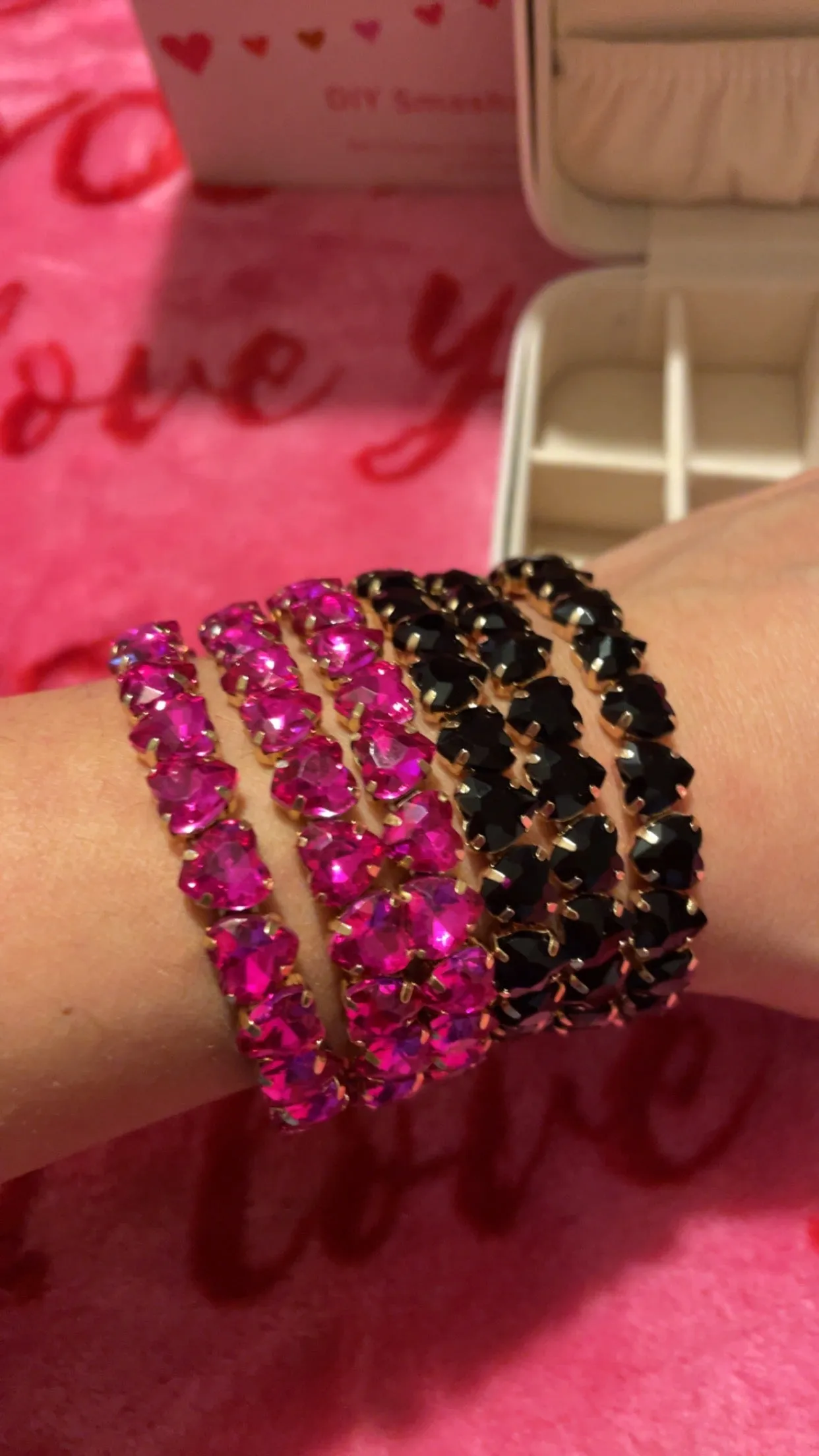 Heart Gem Stretch Bracelets