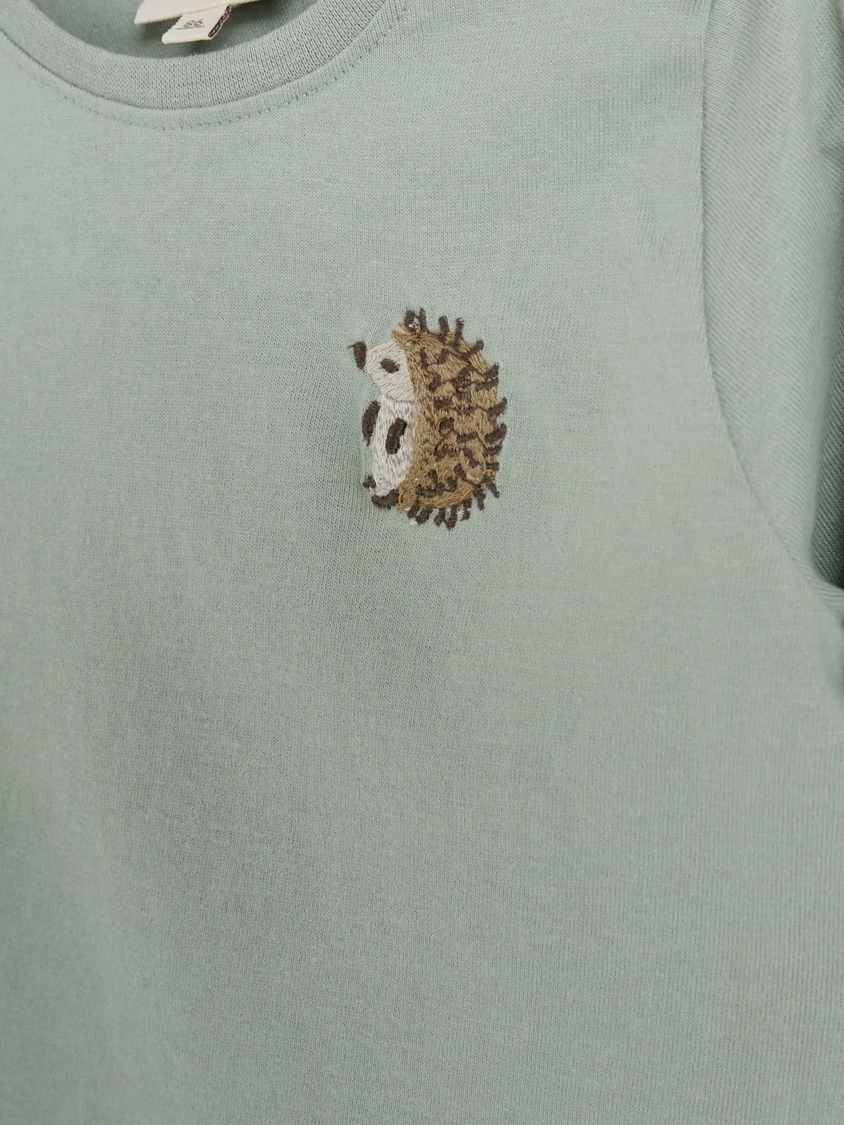 Hedgie Long Sleeve T-shirt - Little - Light Green