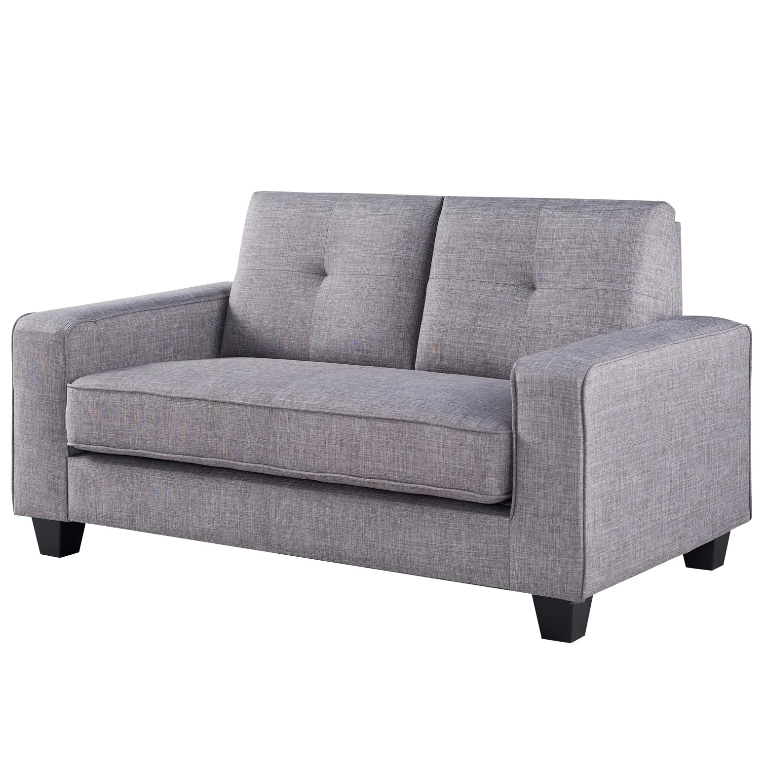 Hodgen Contemporary Gray Blind-tufted Loveseat