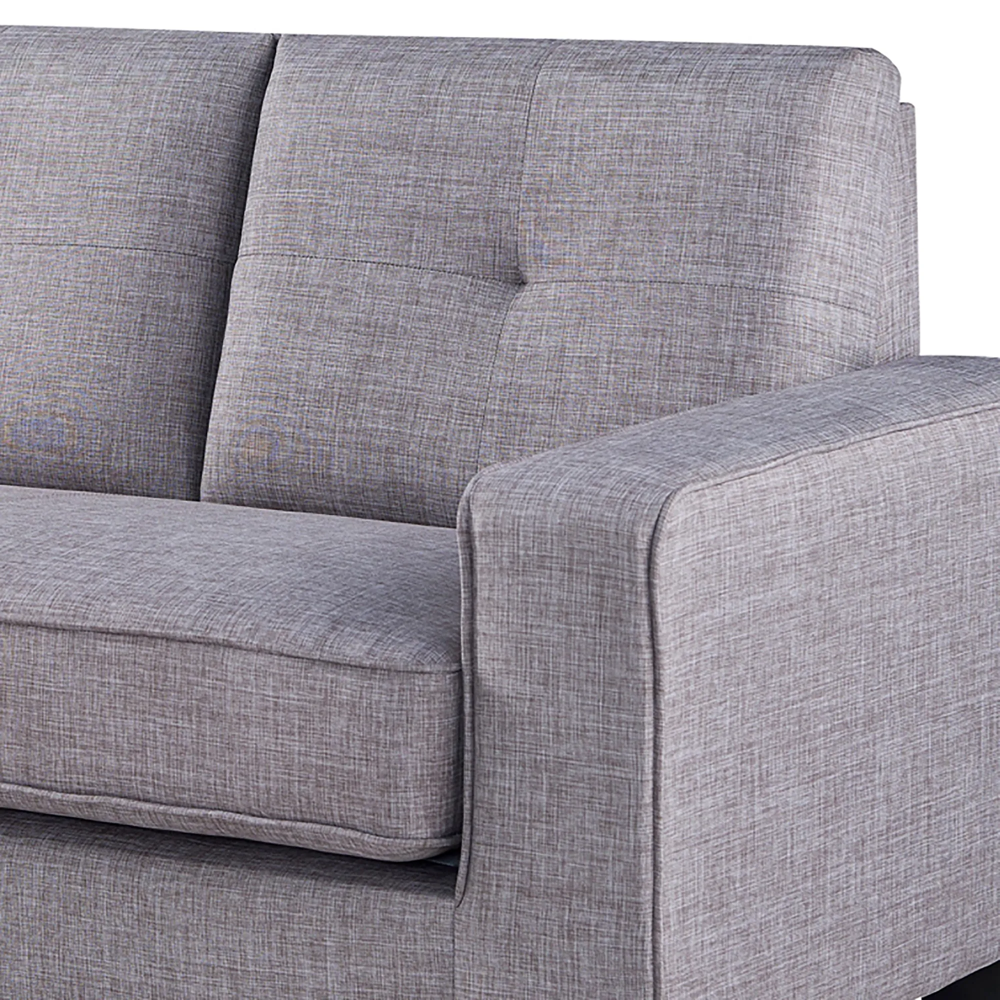 Hodgen Contemporary Gray Blind-tufted Loveseat