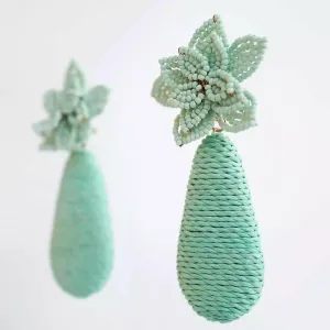 Julep Mint Green Flower Earrings