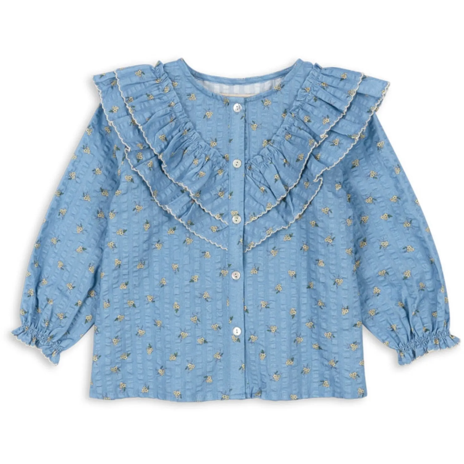 Konges Sløjd Carlie Blue Kim Frill Blouse Gots