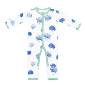 Kyte Baby Printed Snap Romper in Hydrangea