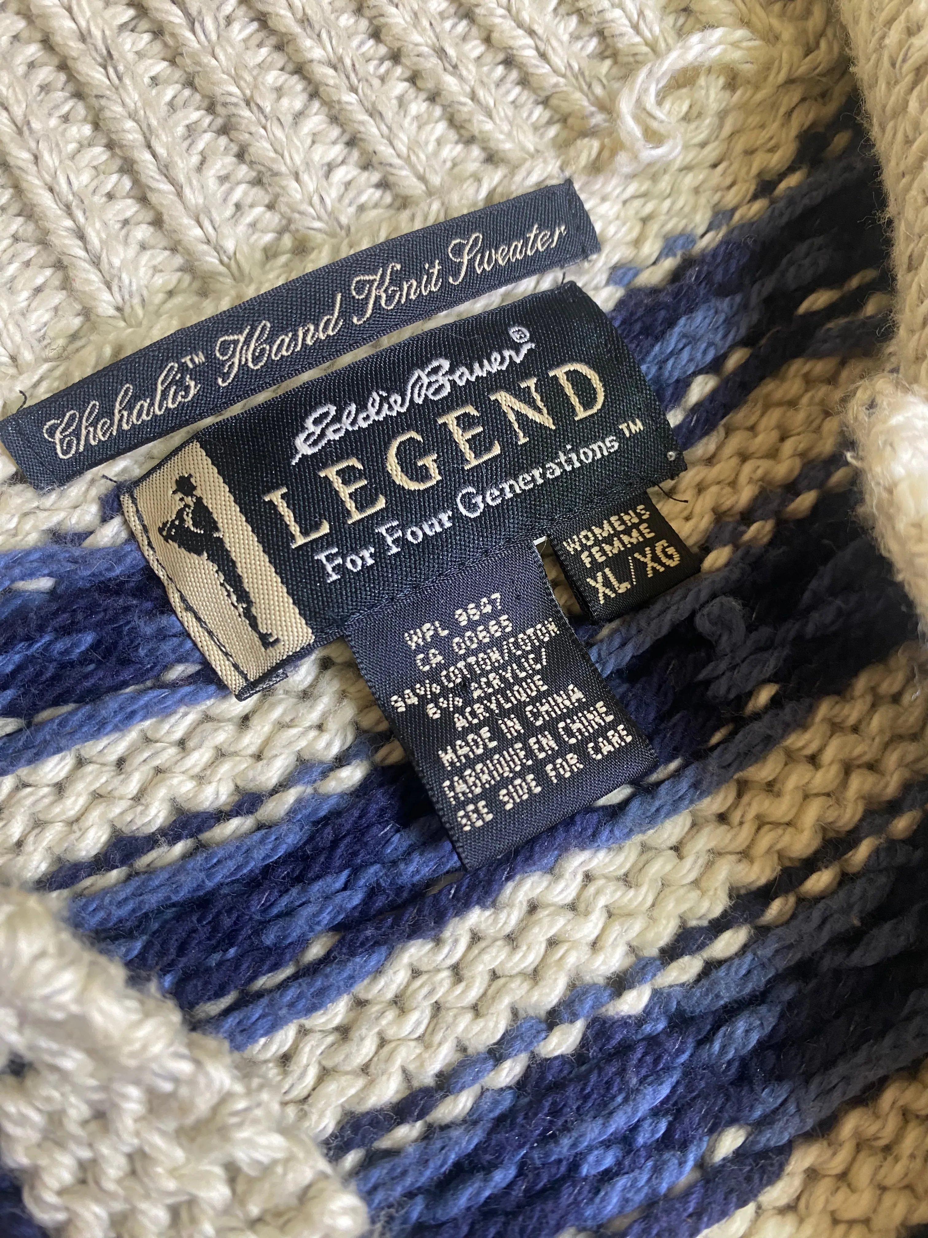 Legends Chehalis Hand Knit Sweater by Eddie Bauer