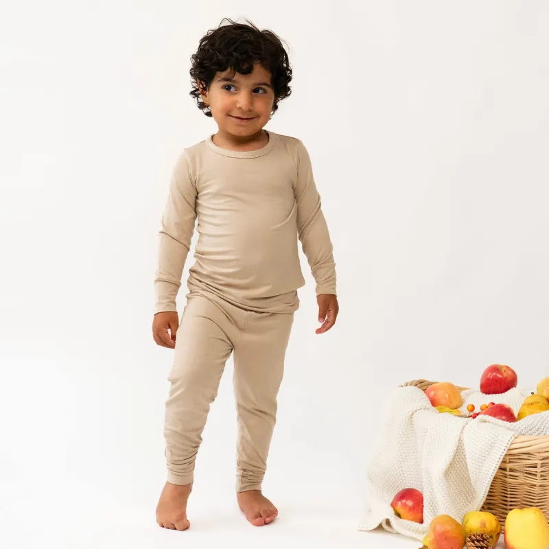 Long Sleeve PJ Set - Oatmeal