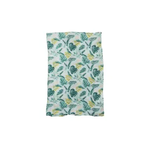 Loulou Lollipop swaddle jungle leaves