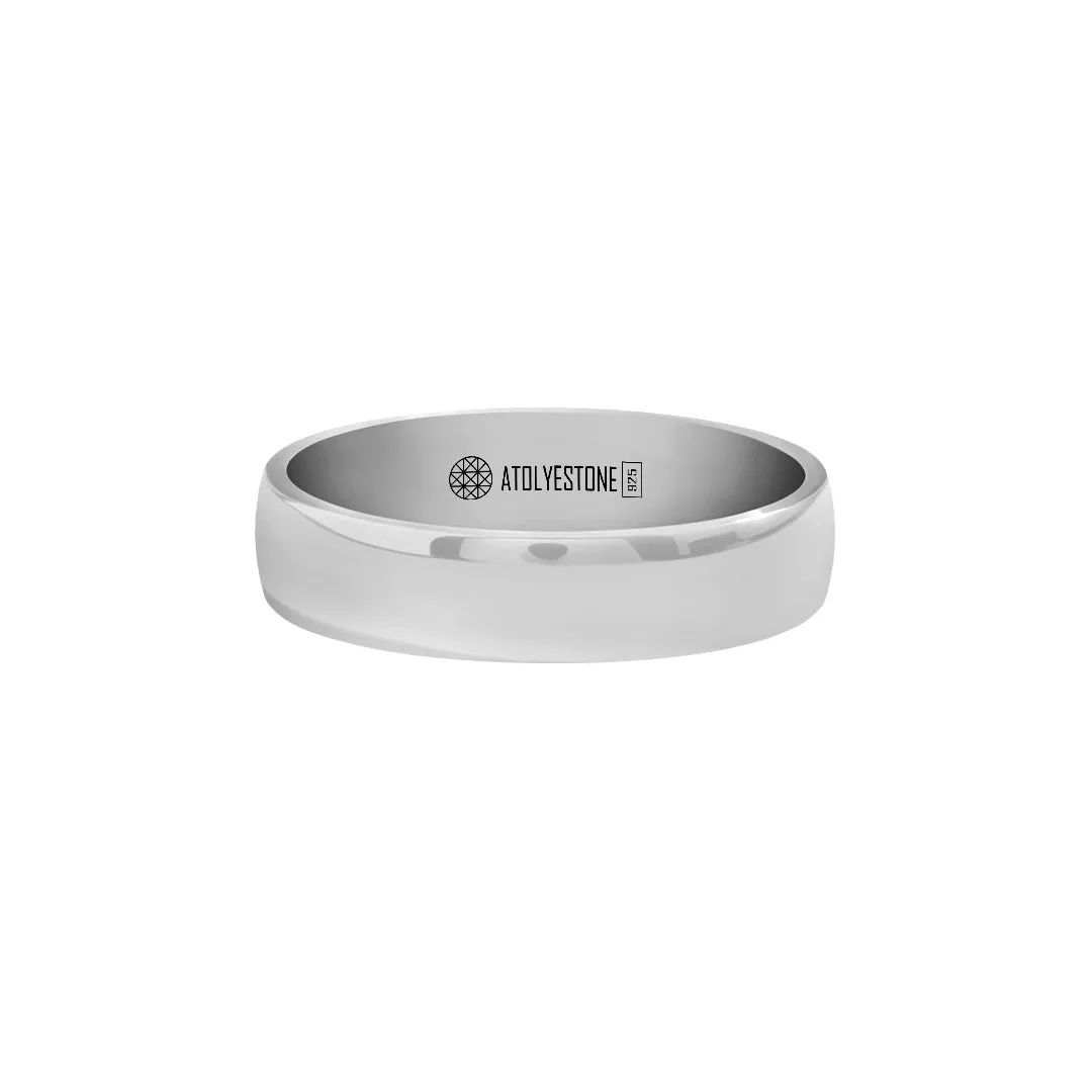 Low Dome Band in Silver