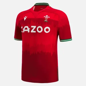 Macron Wales WRU 22/23 Mens Home Pathway Technical Slim Fit Rugby Shirt