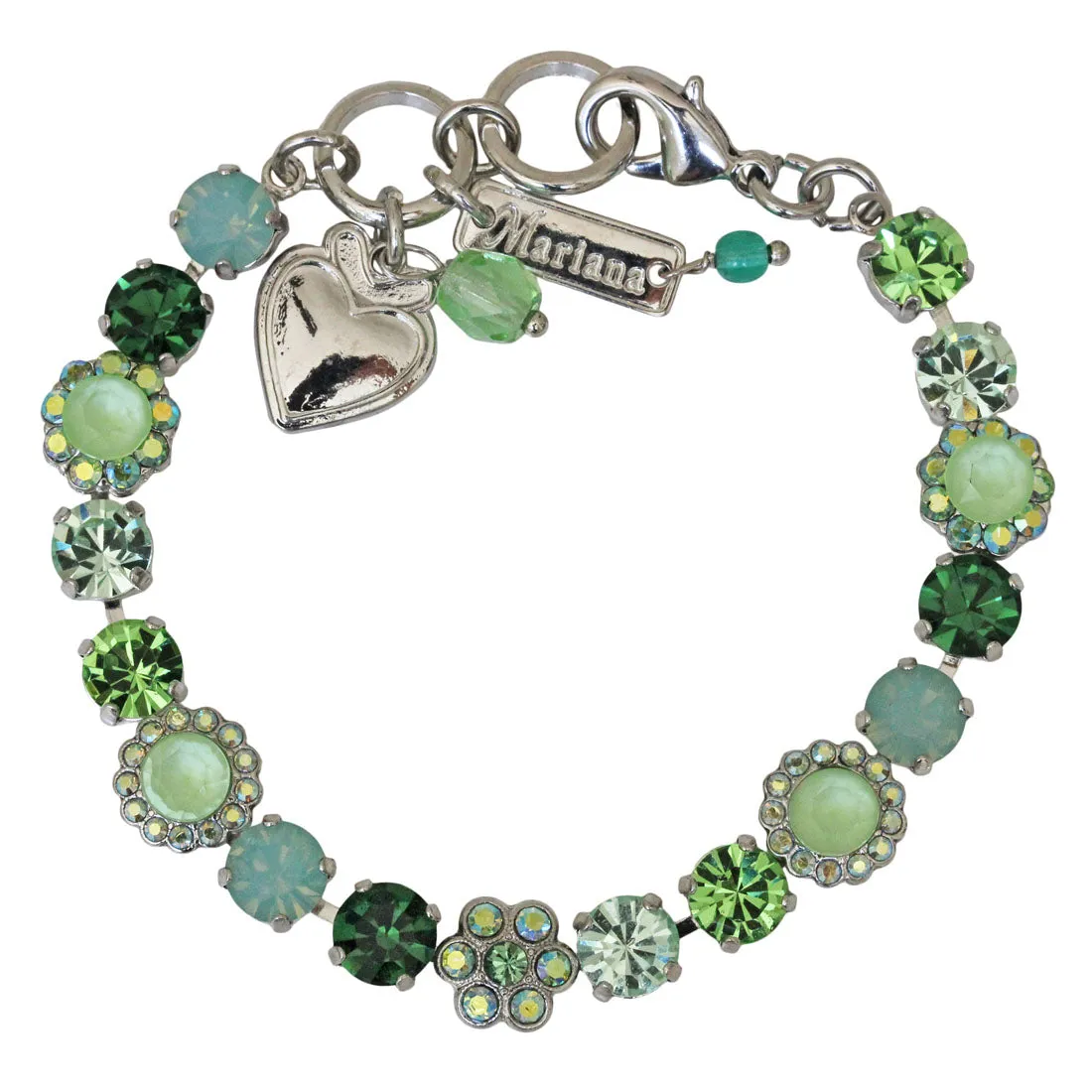 Mariana "Fern" Rhodium Plated Must-Have Blossom Crystal Bracelet, 4173/3 2143