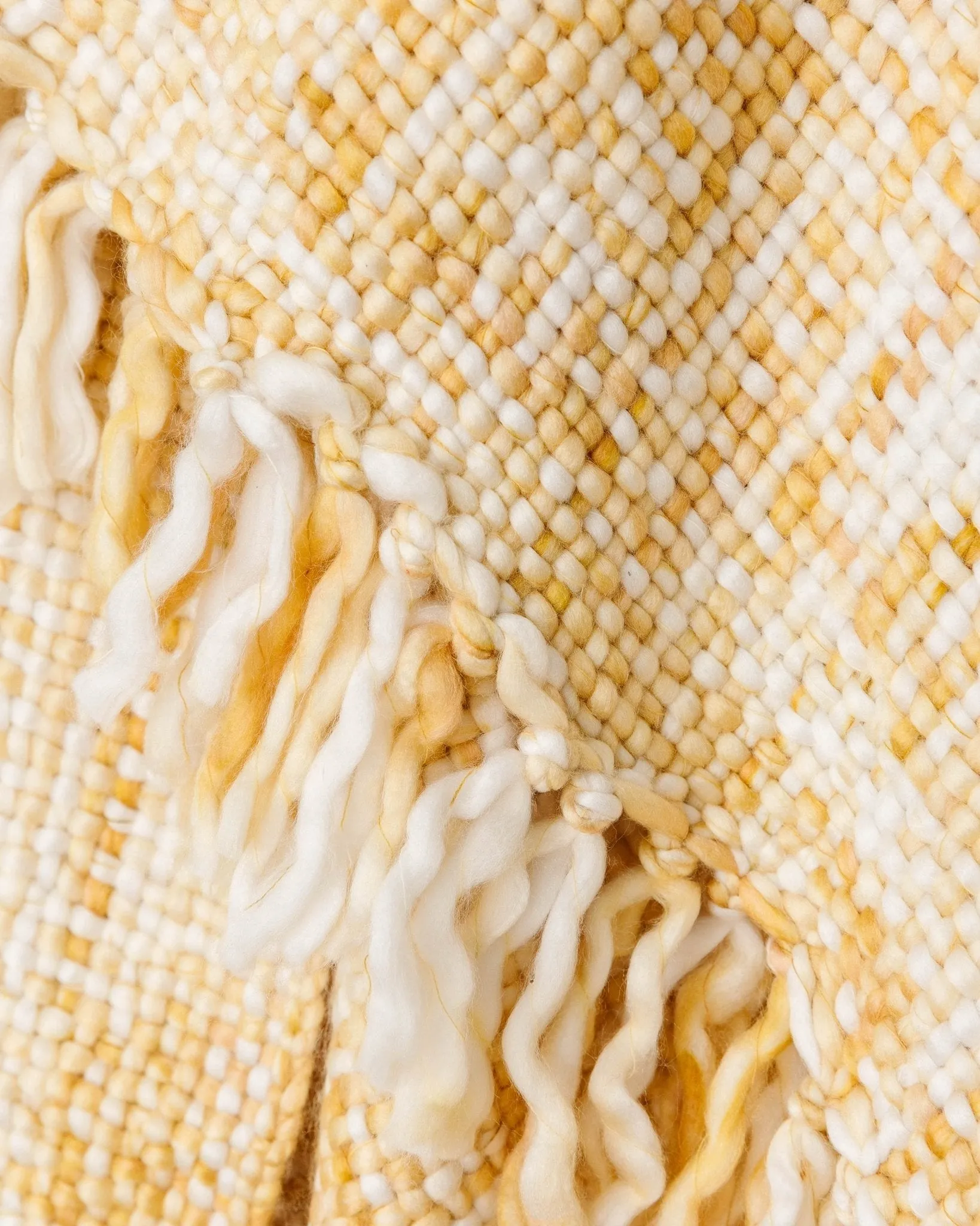 Marled Basketweave Knit Throw