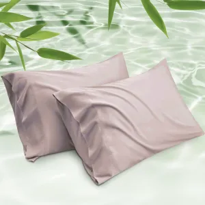 Mush Bamboo Pillow Cover Set of 2 | 100% Bamboo Pillow Cover for Hair and Skin | Breathable, Silky Soft and Cooling Envelope Pillowcases for Hot Sleepers & Night Sweats | (Lavender Haze, 17"x27")