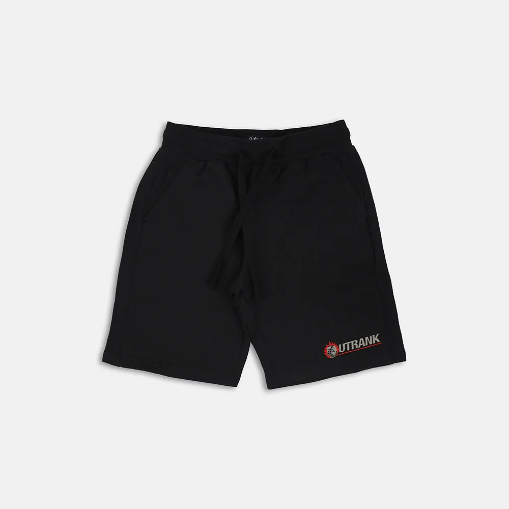 Never Follow Embroidered Fleece Shorts