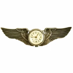 Original U.S. WWII Army Air Force Sterling Juarez Wings with Watch Center by Walter Lampl