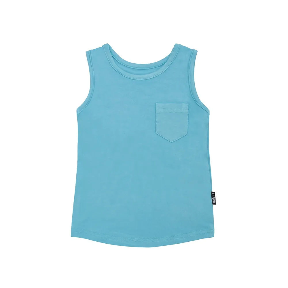 Pocket Tank Top - Electric Blue