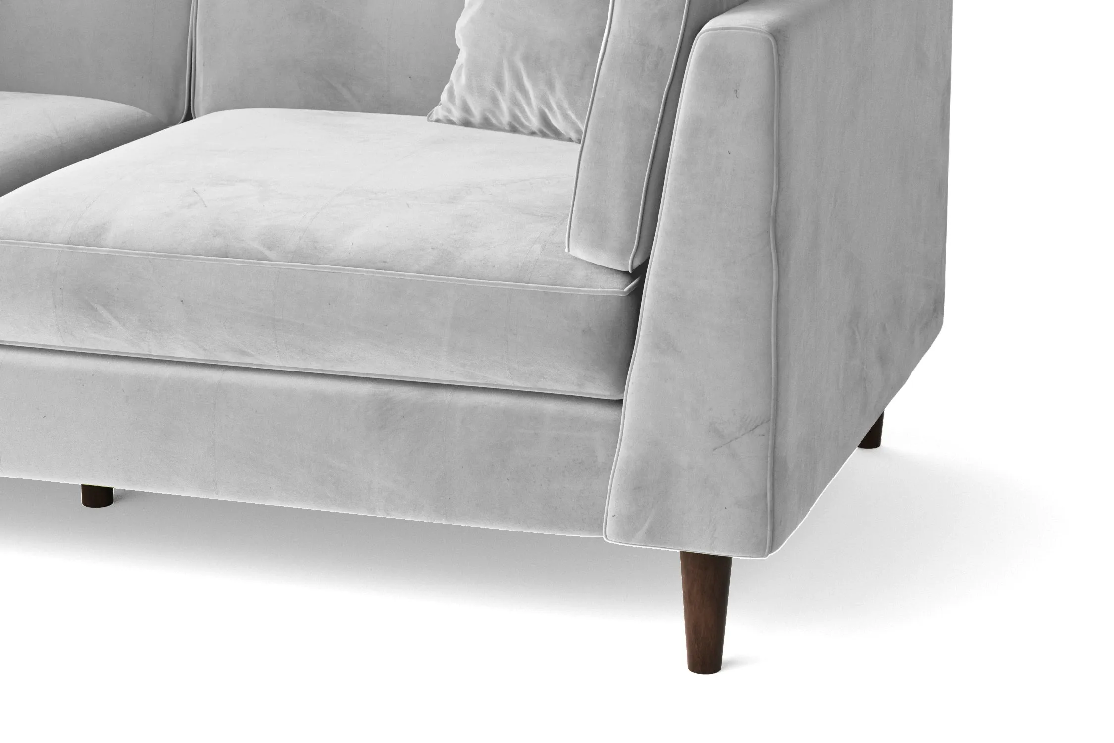 Ragusa 2 Seater Sofa White Velvet