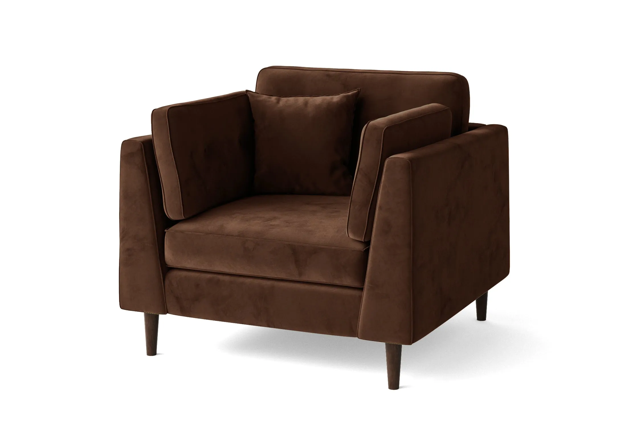 Ragusa Armchair Coffee Brown Velvet