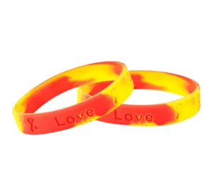 Red & Yellow Silicone Bracelets