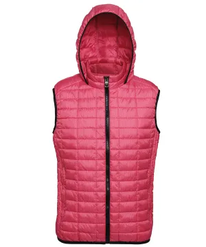 Red - Honeycomb hooded gilet