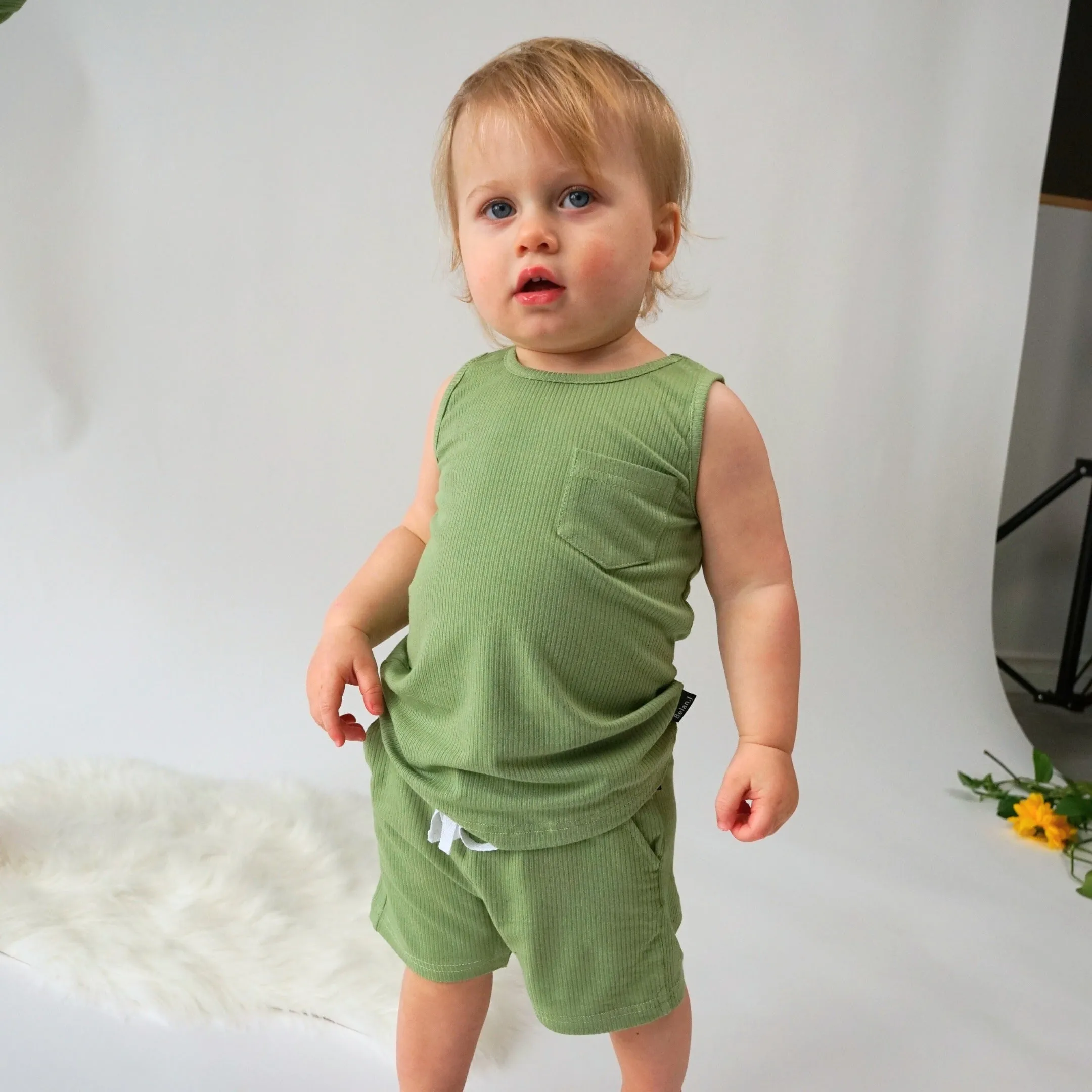 Ribbed Bamboo Everyday Shorts - Clover