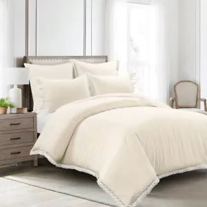 Rosalie Cottagecore Lace Trim 5 Piece Comforter Set