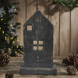 Rustic Wooden House Grey 10x5.75x3