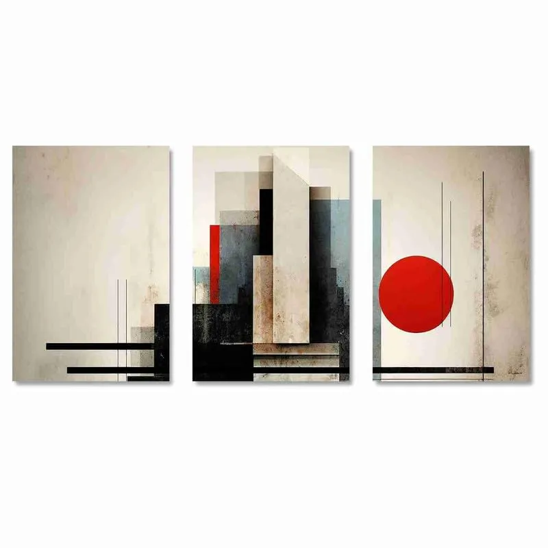 SAF paintings Set Of 3 Wooden Framed Canvas Painting|| Modern Abstract Art Canvas Wall Art Painting for Home Décor And Office||For Bedroom,Living Room Home wall and Office Interior CR-225