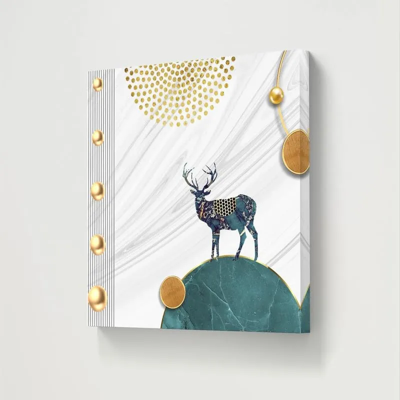 SAF Wooden Framed Wildlife Deer Canvas Wall decor Painting for Home and office || Home décor Painting,Living Room, Bedroom,Office Room Decor - Painting for Wall DecorationCV-38106