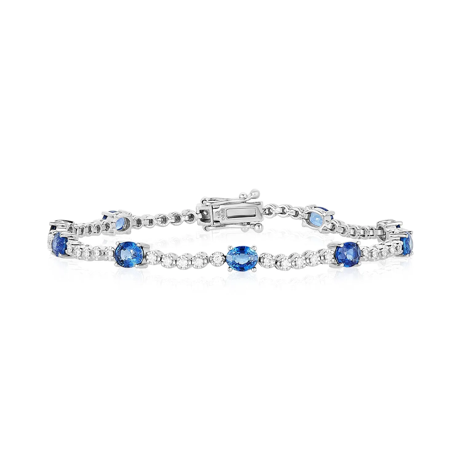 Sapphire and Diamond Tennis Bracelet