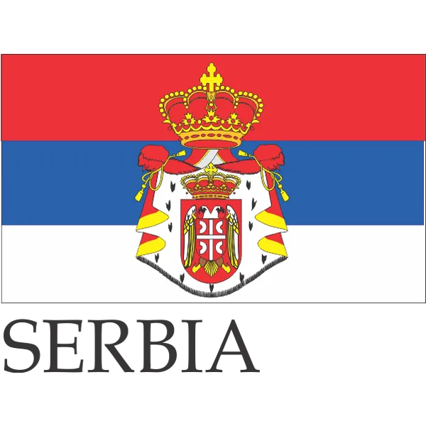 Serbia Embroidered Flag Badge