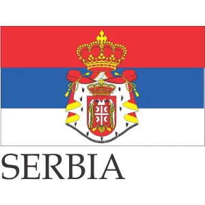 Serbia Embroidered Flag Badge