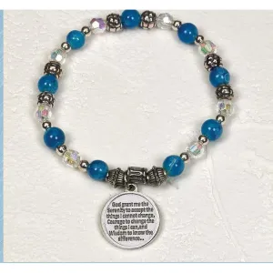 Serenity Prayer - Italian Stretch Bracelet with Prayer Card - Pack of 4