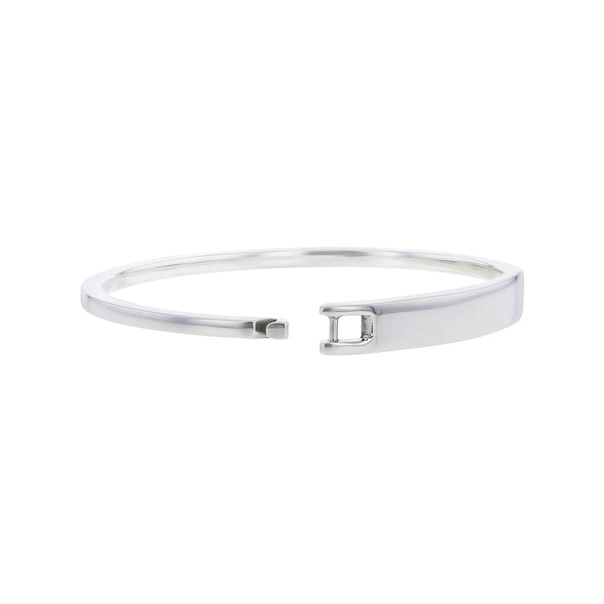 Silver Bar Bangle Bracelet