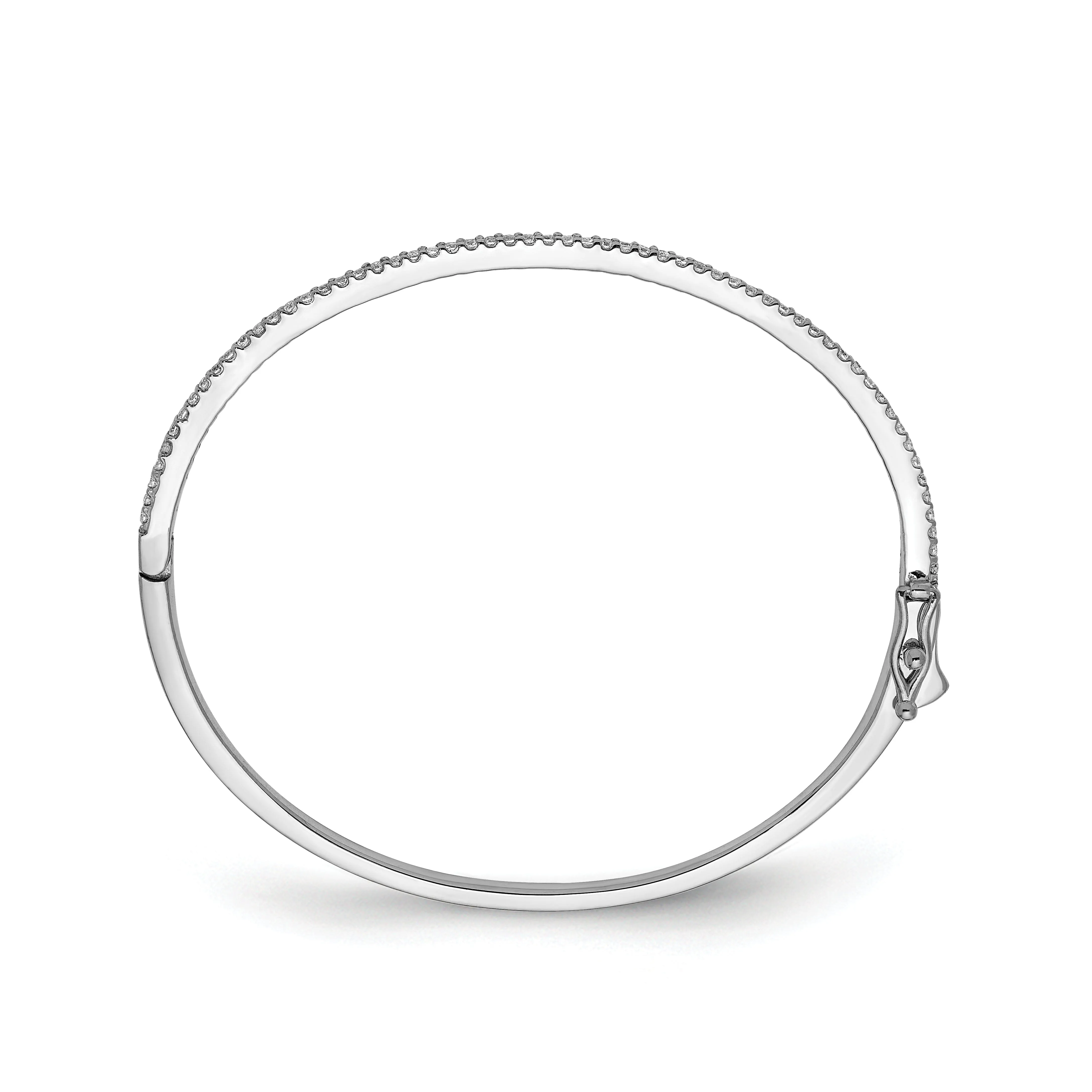 Sterling Silver CZ Bangle Bracelet