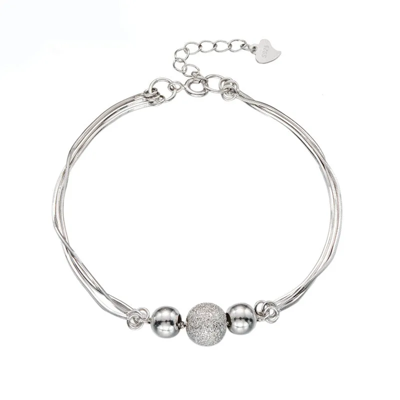 Sterling Silver Frosty Wind Bracelet for Women Charms Gifts for Mom