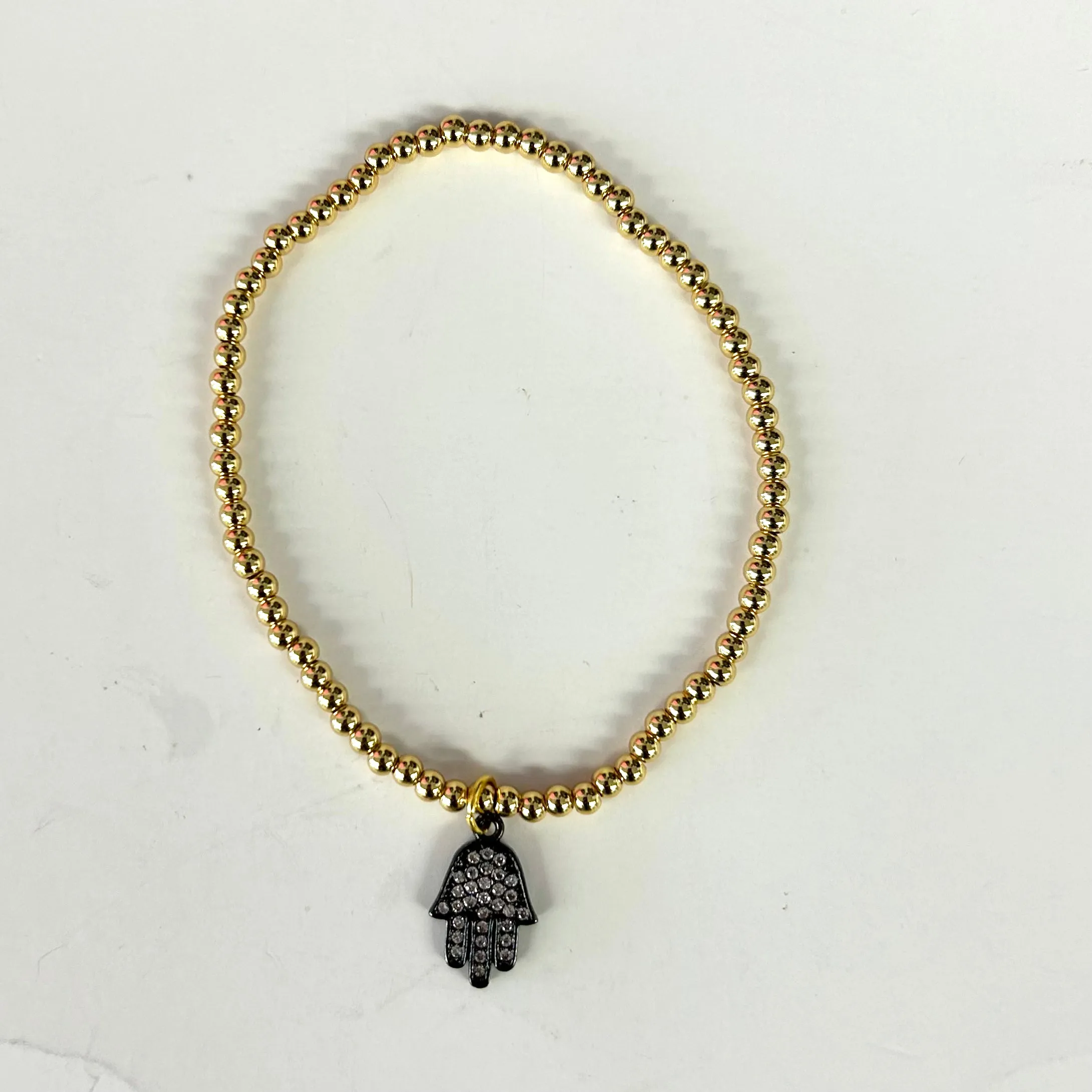 Tiny Little Hamsa Beaded Bracelet