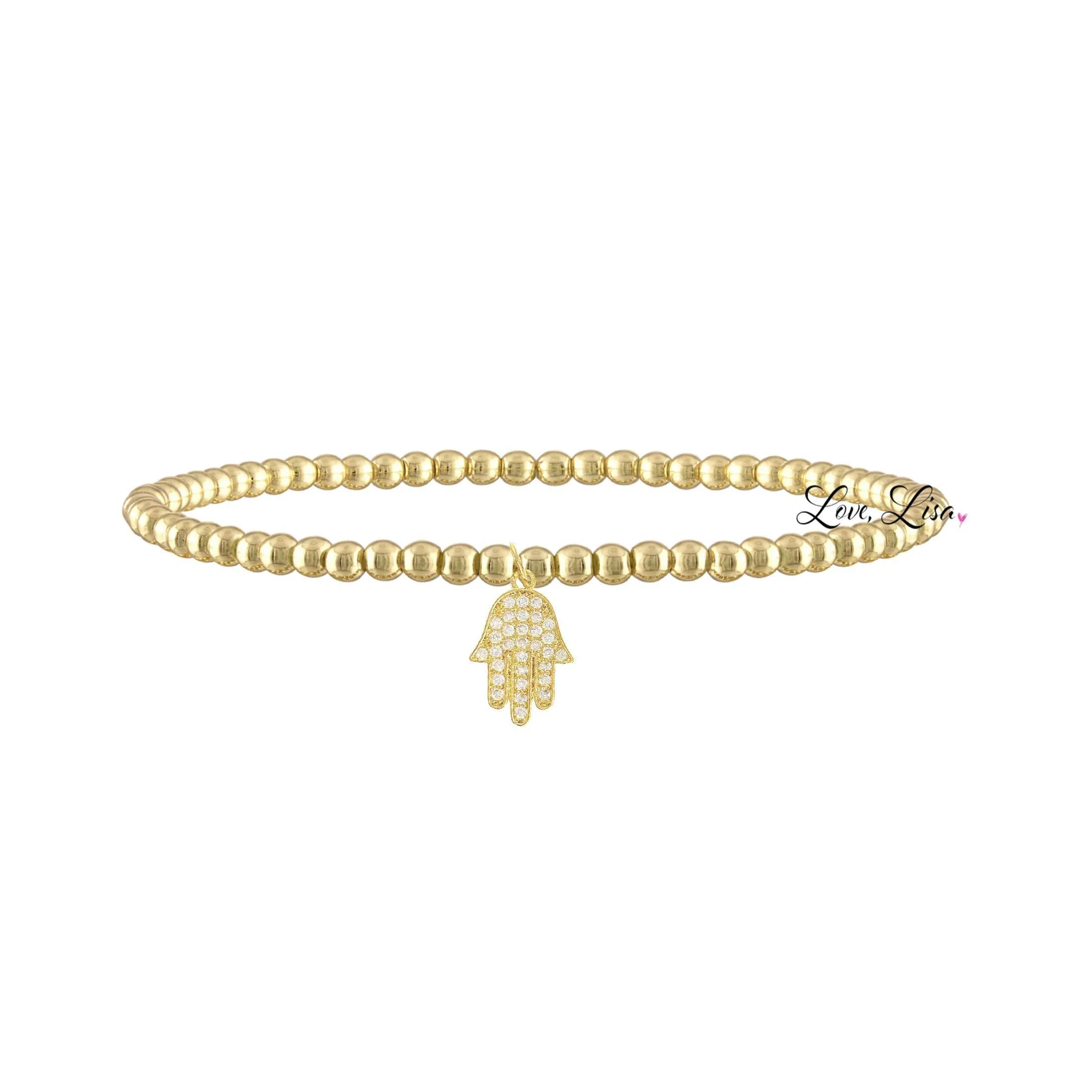 Tiny Little Hamsa Beaded Bracelet