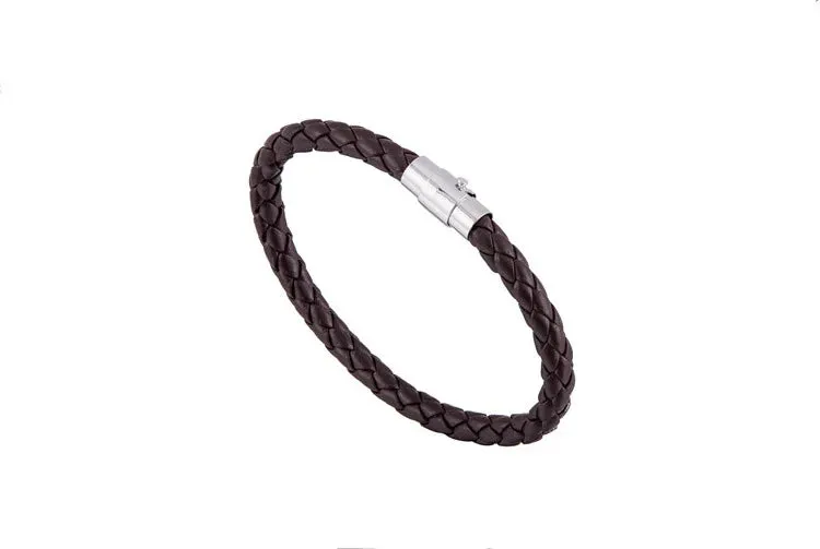 Trendy Genuine Leather Bracelets Men Stainless Steel Multilayer Braided Rope Bracelets for Male Female Bracelets Jewelry