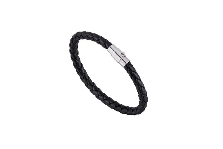 Trendy Genuine Leather Bracelets Men Stainless Steel Multilayer Braided Rope Bracelets for Male Female Bracelets Jewelry