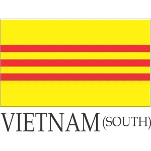 Vietnam South Embroidered Flag Badge