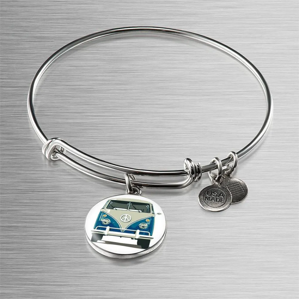 Volkswagen Blue Bus Bangle Bracelet