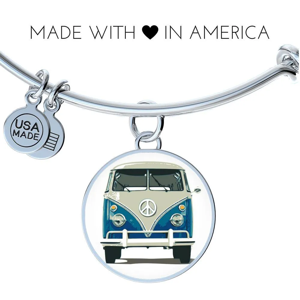 Volkswagen Blue Bus Bangle Bracelet