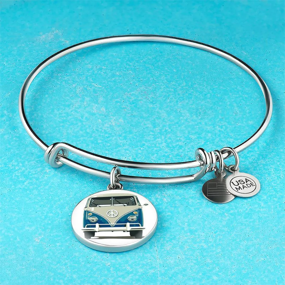 Volkswagen Blue Bus Bangle Bracelet