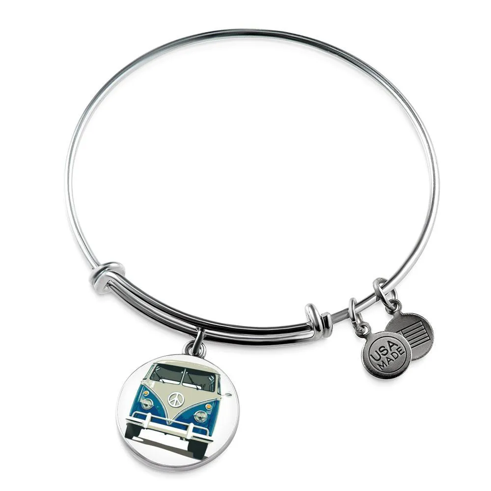 Volkswagen Blue Bus Bangle Bracelet